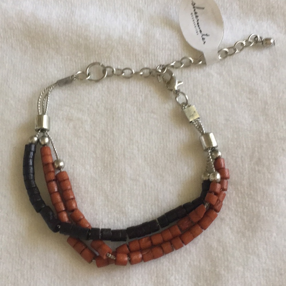 Sheerwater Beaded and Silver Bracelet NWT